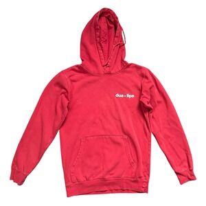 Dua‎ Lipa Official Merch Red Radical Optimism Tracklist Hoodie Sweatshirt Size S